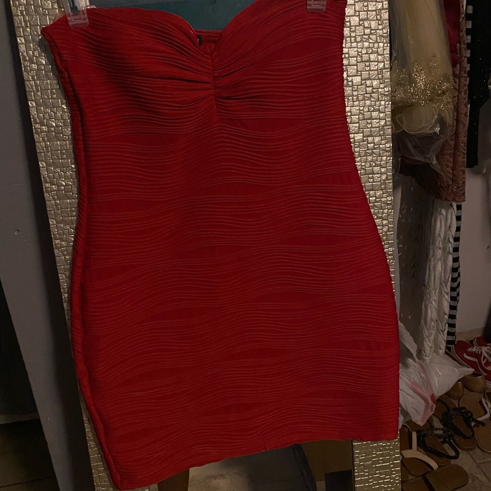 Red tight dress size medium